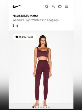 NikeSKIMS Matte High Waisted 26” Leggings